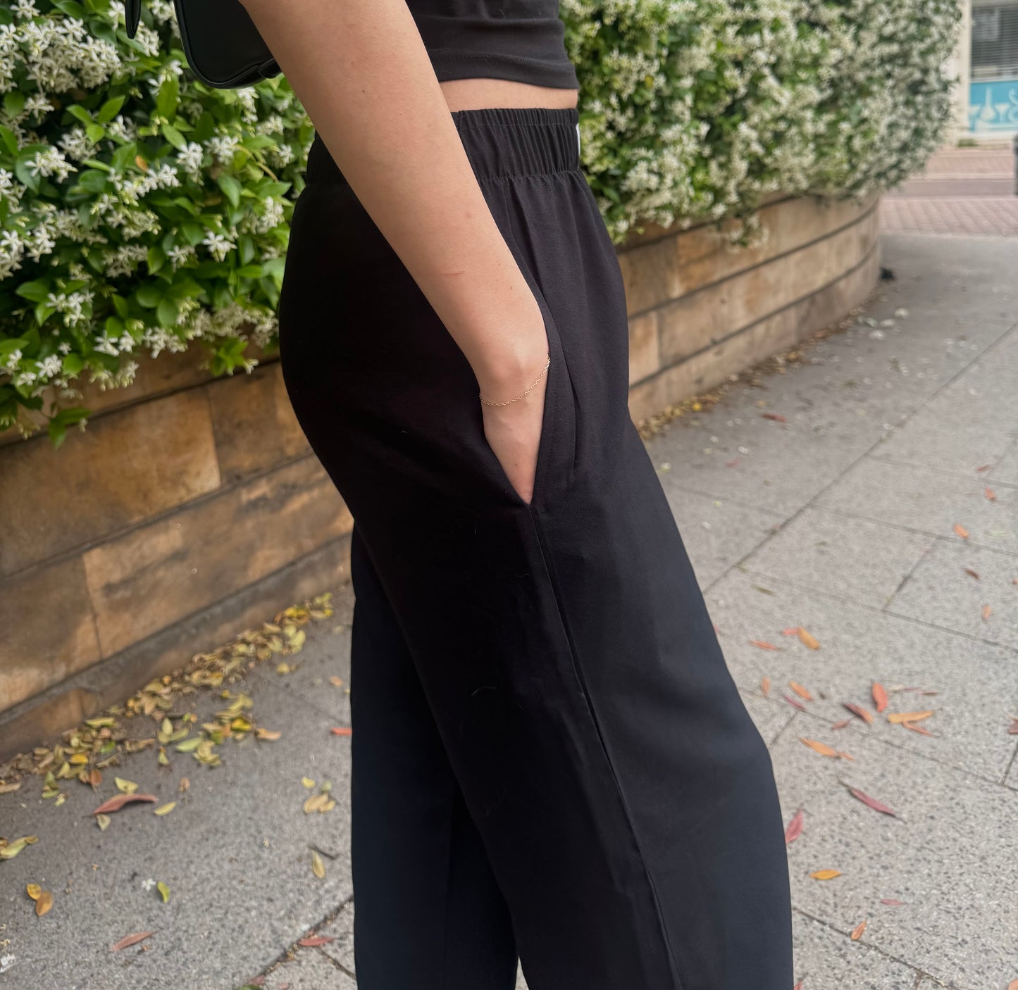 Black linen pants