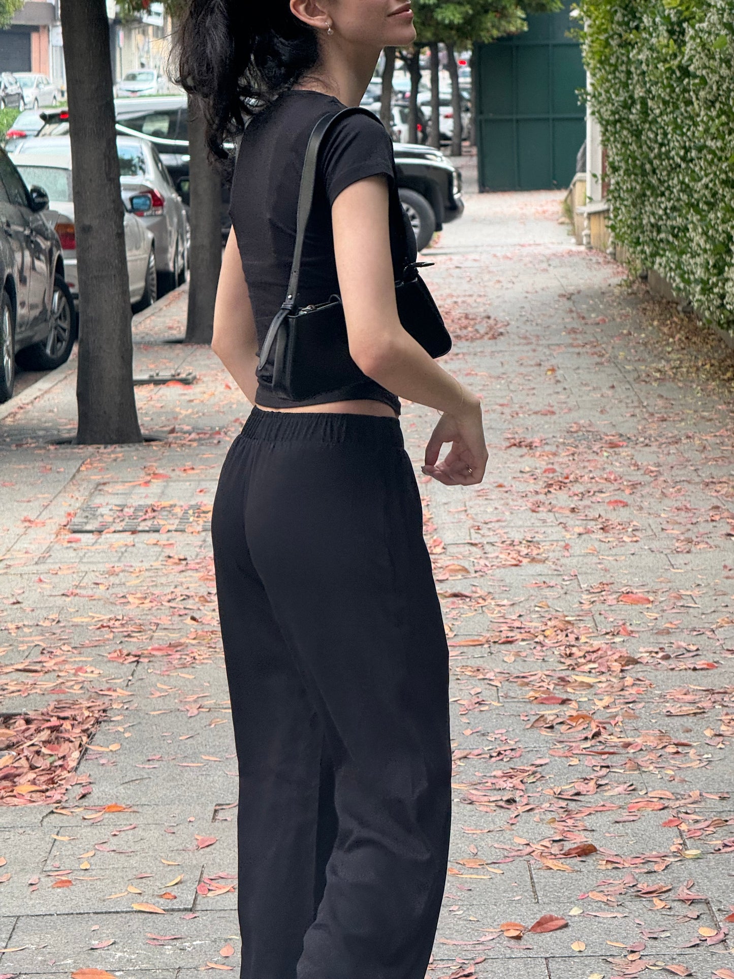 Black linen pants