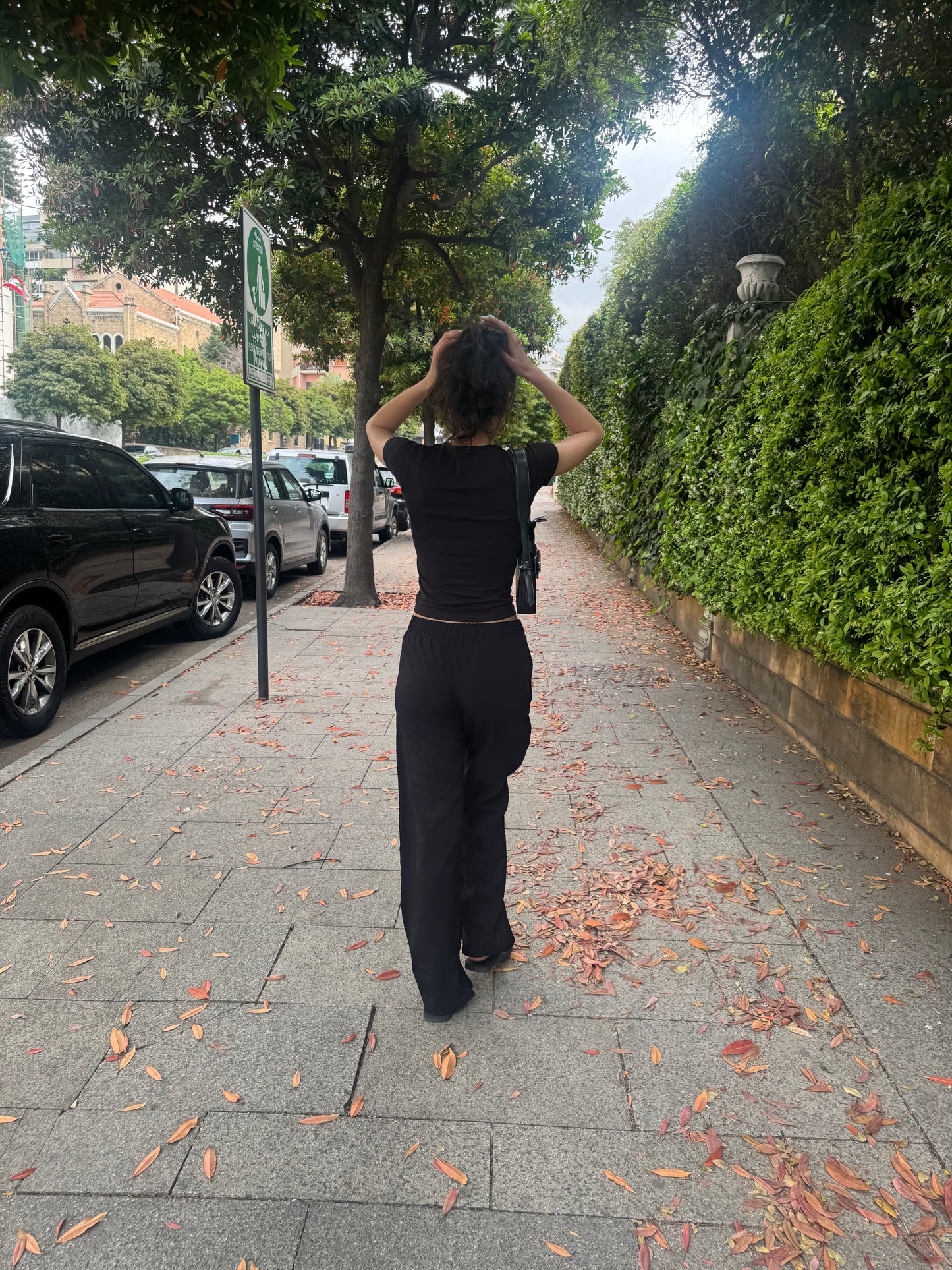 Black linen pants