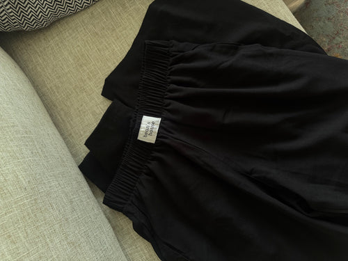 Black linen pants