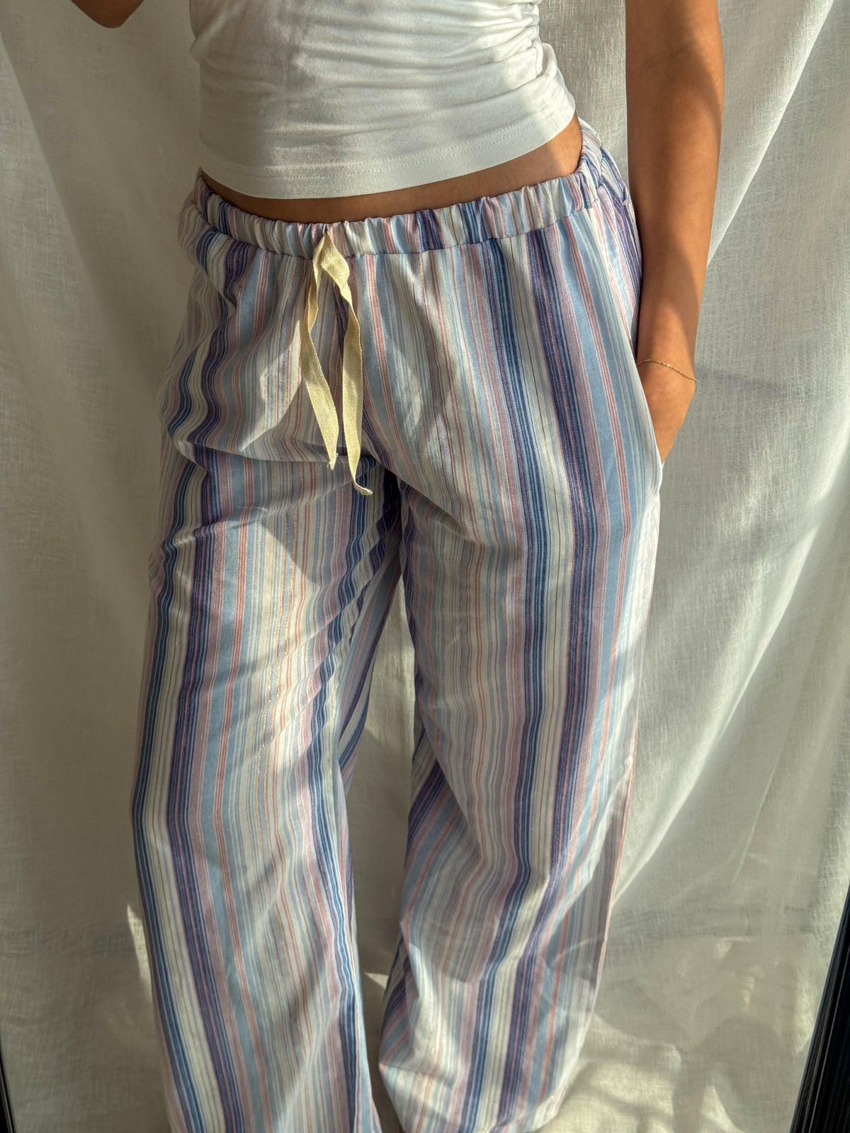 Sleep Pants in Lavender Stripe