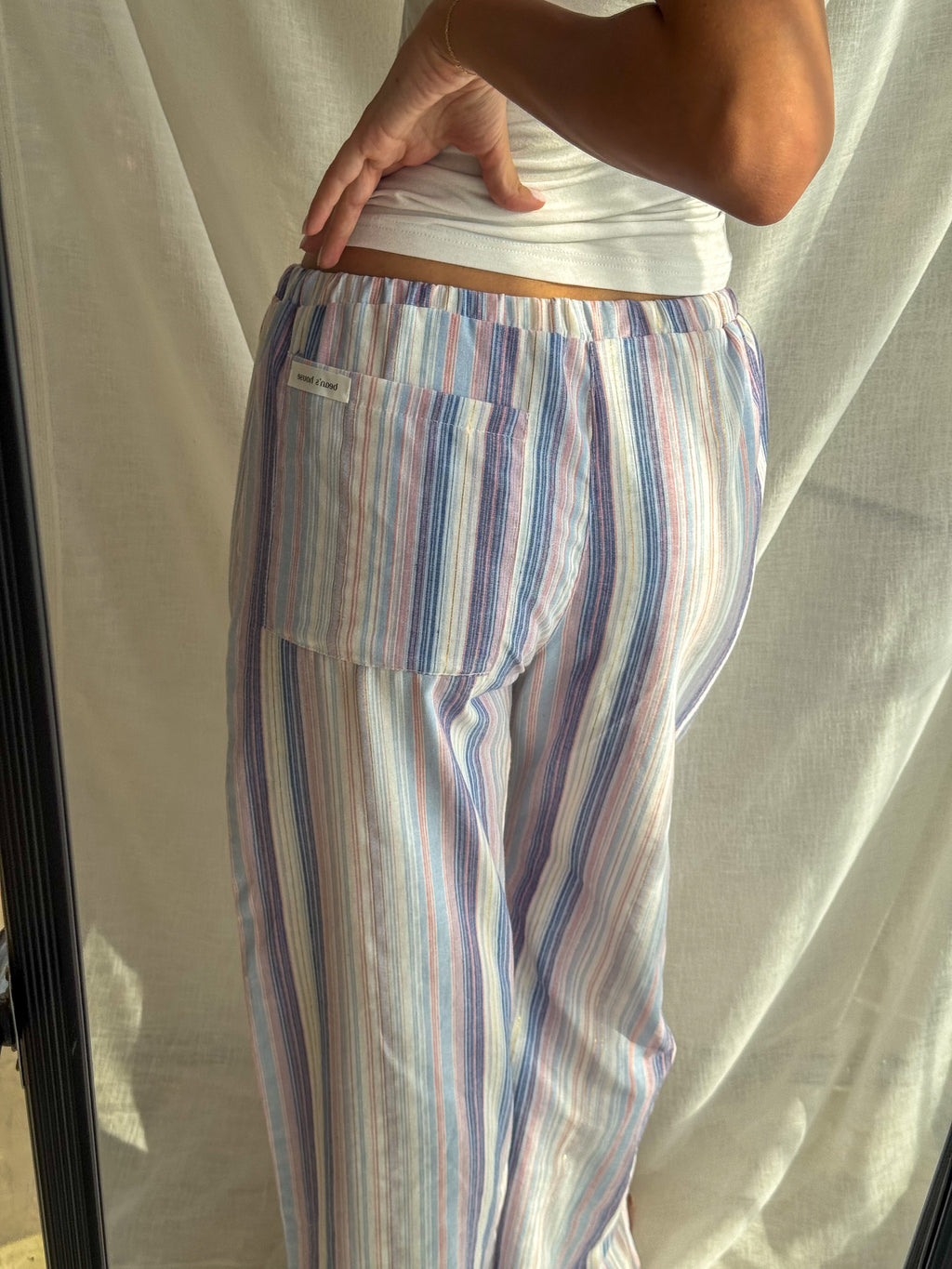 Sleep Pants in Lavender Stripe