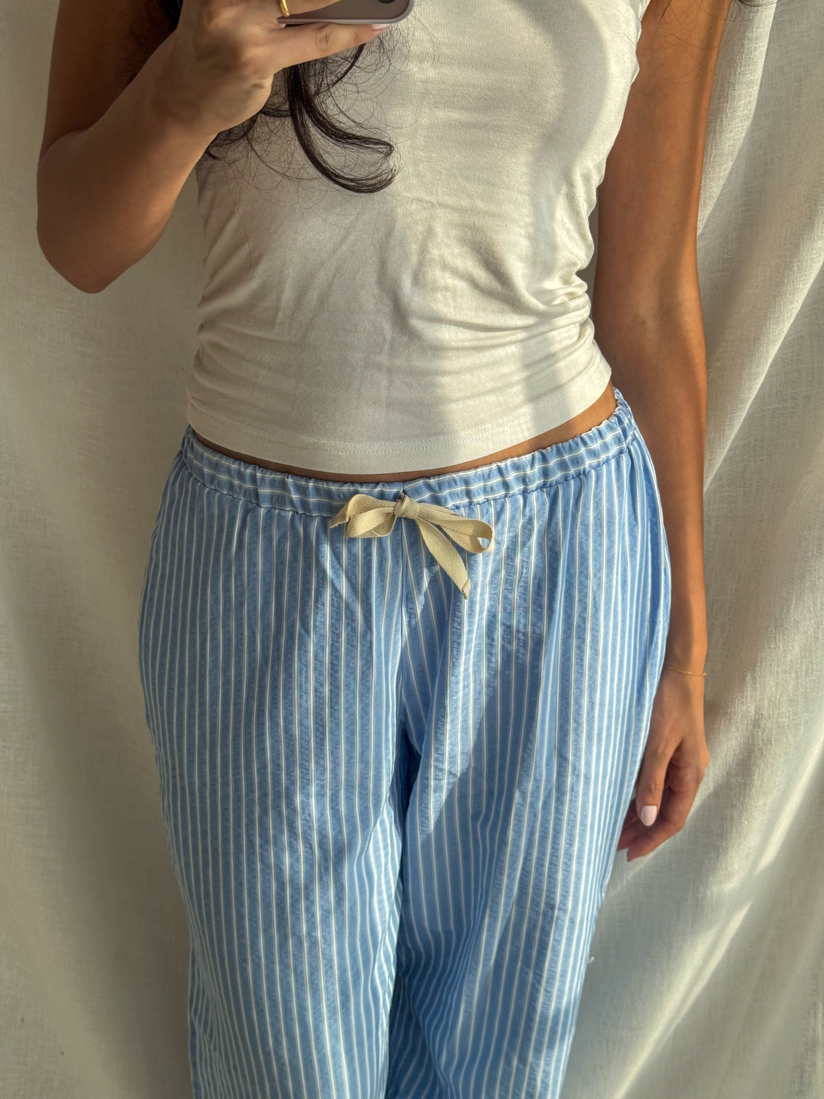 Sleep Pants in Blue Stripe Classic - Womans Cut