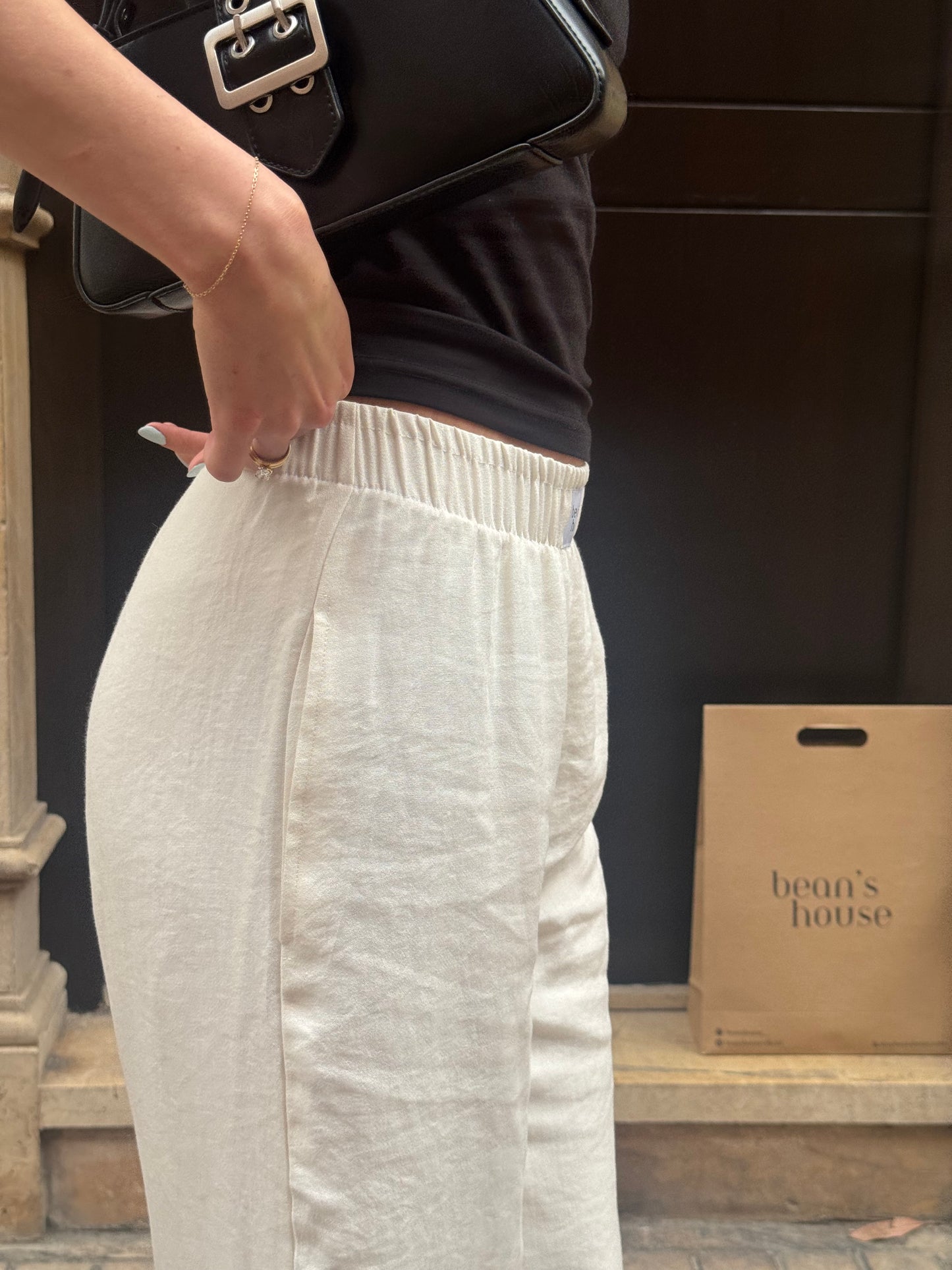 Oat Milk linen pants
