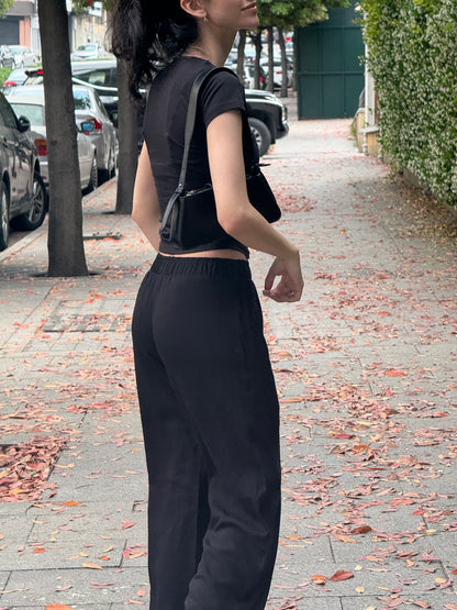 Black linen pants