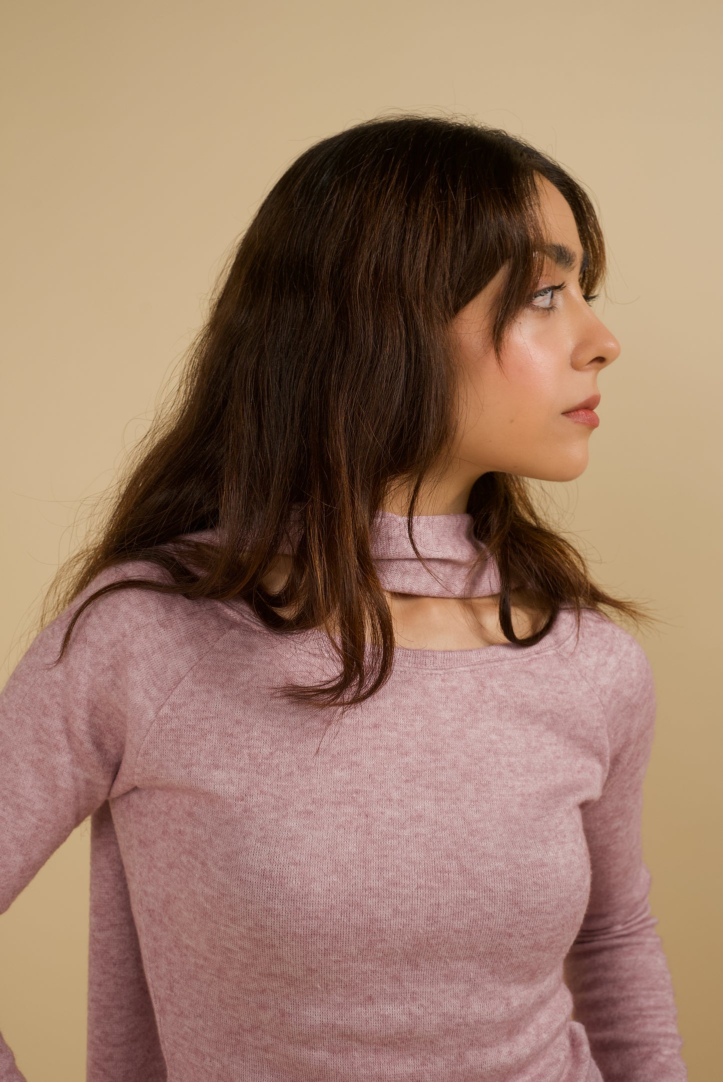 SOFT TOP & SCARF IN PINK