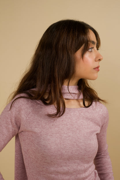 SOFT TOP & SCARF IN PINK