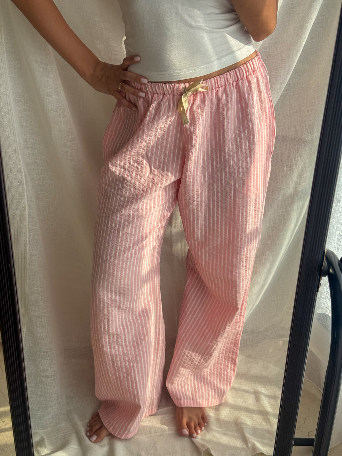 Sleep Pants in Pink Stripe