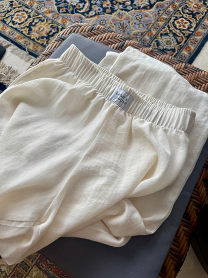 Oat Milk linen pants