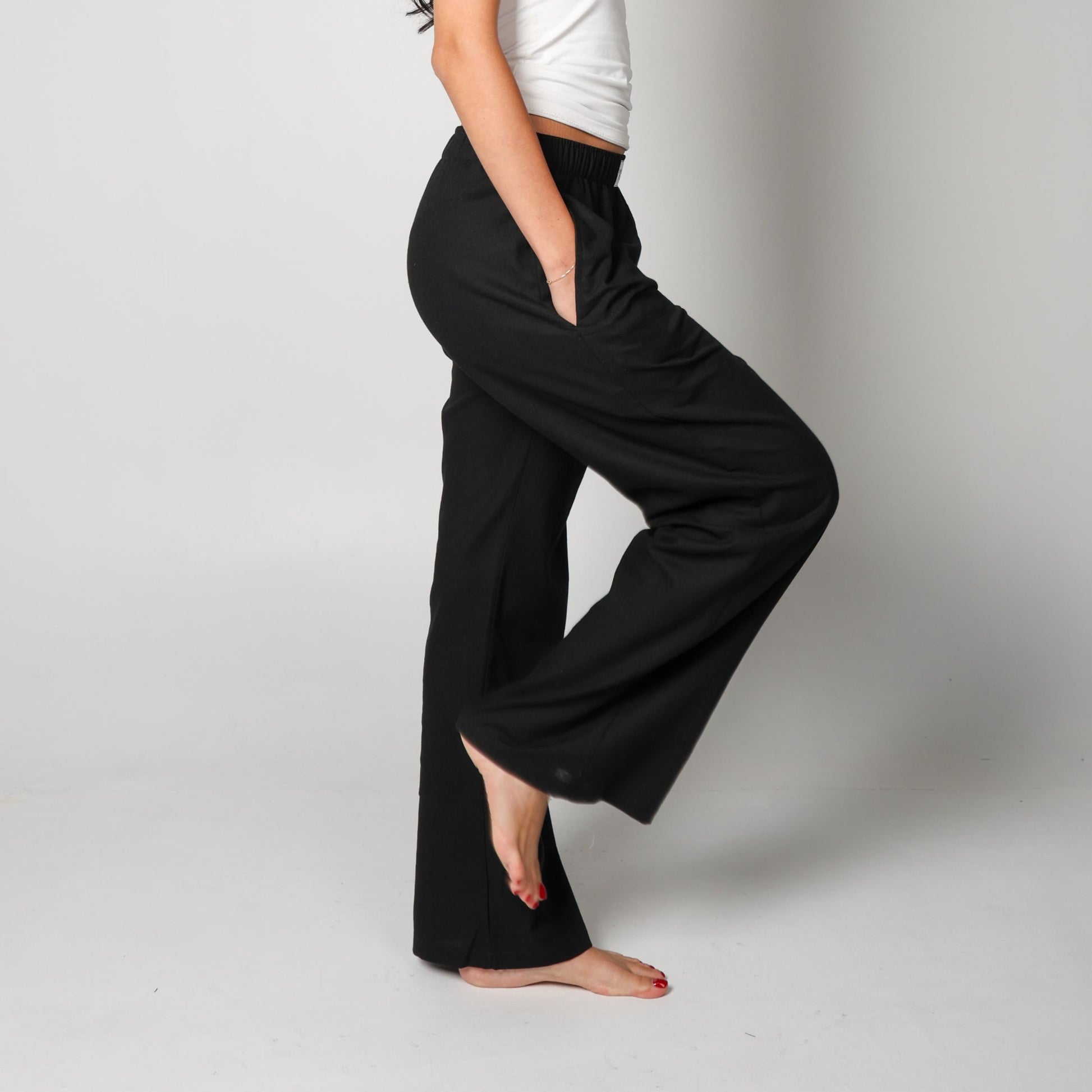 cozy linen black pants